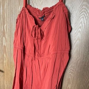 Burnt Orange Tank with Scrunched Back